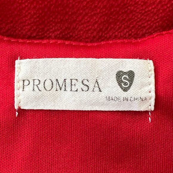 Promesa Red Floral Mini Dress Spaghetti Straps - Picture 2 of 7